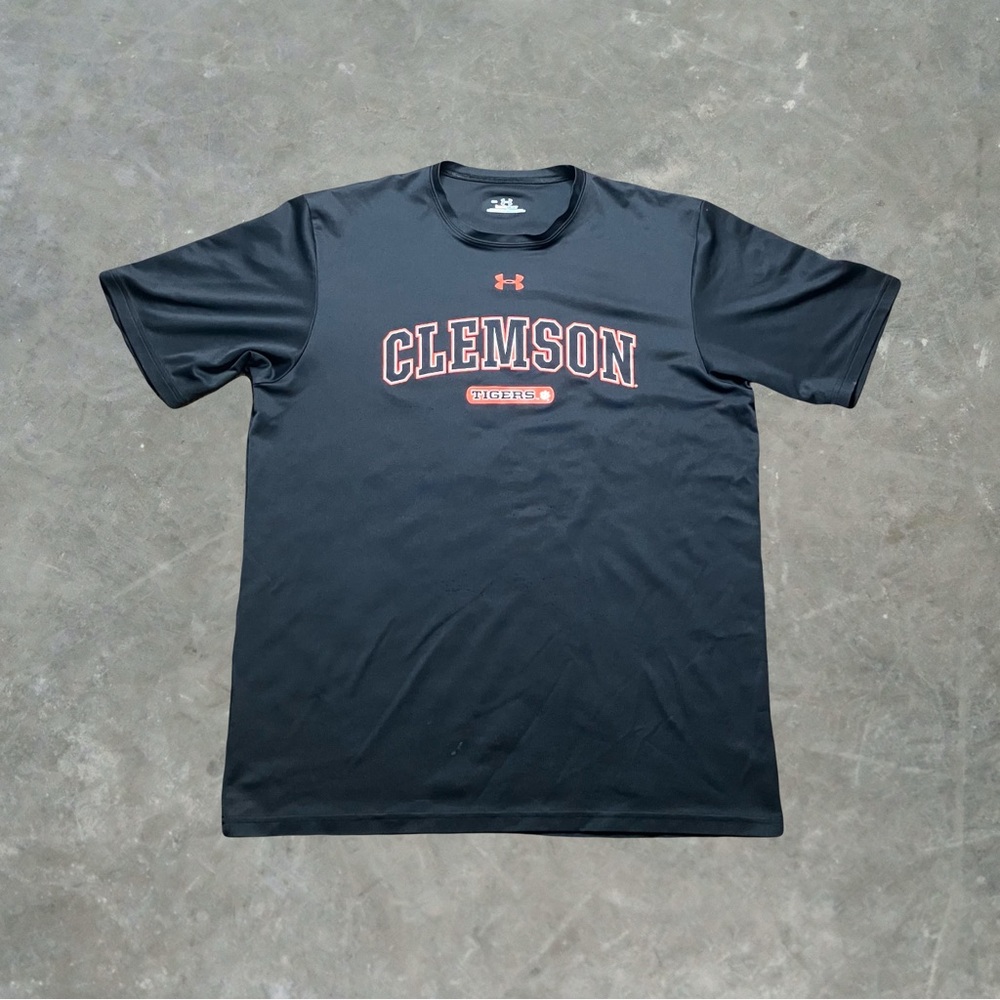 ☀️ Under Armour Clemson Tigers Athletic Graphic Tee Mens Size M Black/Orange